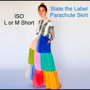 ISO State the Label Parachute Skirt size M or L short
